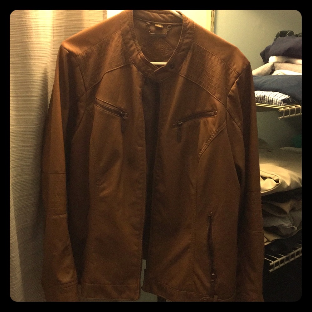 Faux Leather Moto Jacket